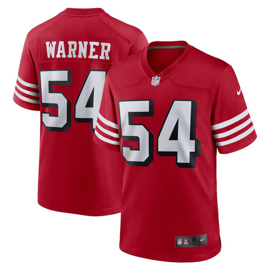 Men San Francisco 49ers 54 Fred Warner Nike Scarlet Alternate Player Game NFL Jersey